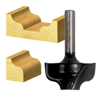 Carbitool 2 Flute 1/4 Radius Ogee Bit Wide Flat Bottom 1/2 Shank TW 7509