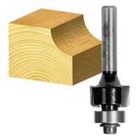 Carbitool 2 Flute 1/16" Cove Bit w/ Pilot Ball Bearing 1/4" Shank T 702 B