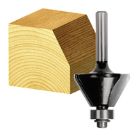 Carbitool 2 Flute 30 Deg Chamfering Bit w/Bear TCT - 1/4" Shank T 8130 B