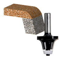 Carbitool 2 Flute 44.5mm RndOver U/Mount Bowl Bit w/Bear TCT - 1/2" Shk TSS6B1/2