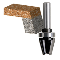 Carbitool 2 Flt 15 Deg Solid Surface Chamfer Bit w/ Bear TCT 1/2" Shnk TSS14B1/2
