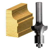 Carbitool 17.8mm 2 Flute Face Moulding Bit Ball Bearing Guide TCT TFM 01 B 1/2