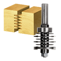 Carbitool 40mm Finger Joint Router Bit Carbide Tip w 5 Finger Slot TAFJ 90 B 1/2