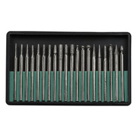 Carbitool 20Pc 1/8" Shank Diamond Points for Carving Engraving Woods Etc DPS-20