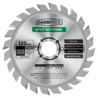 Carbitool Blade Circular Saw 12t+12t Arbor 22mm Split Scoring 120mm BSS1202212