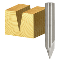 Carbitool 1 Flt Single Flute V Groove Bit 45Deg Solid Carbide 1/2" Shk TV45161/2