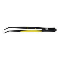 General Tools 159mm Lighted Tweezer w/ Serrated Bent Tip GEN70408