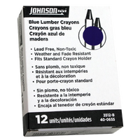 Johnson Blue Lumber Crayons - Box of 12 JOH-3512-B