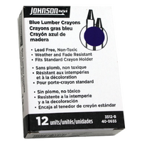 Johnson Blue Lumber Crayons - Box of 12 JOH-3512-B
