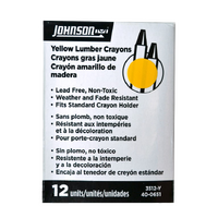 Johnson Yellow Lumber Crayons - Box of 12 JOH-3512-Y