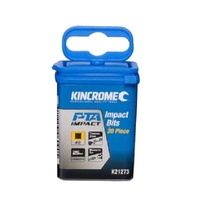 Kincrome 25mm Impact Bits Square #2 w/ Magnetic Precision Tip - 20 Pieces K21273