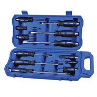 KINCROME 12PC GO THROUGH SCREWDRIVER SET BLADE & PHILLIPS MAGNETIC TIP 32069