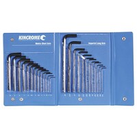 KINCROME 25PC HEX KEY WRENCH SET TOOL METRIC & IMPERIAL HKW25C