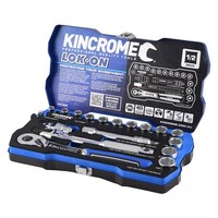 Kincrome 18 Pieces 1/2" Drive Lok-On Metric Socket Set Tools 40 Cr-V2 K27020