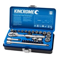 KINCROME 26PCS 1/4" DR METRIC SOCKET SET 4mm-13mm PLUS ACCESSORIES #K28000