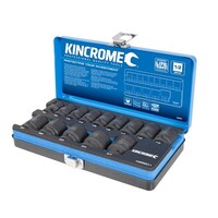 KINCROME 14PC 1/2" DRIVE METRIC STANDARD IMPACT SOCKET SET K28201