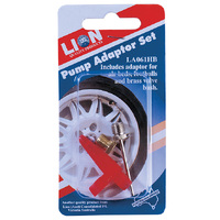 Lion Pump Adapter Set for Air Beds, Footballs Etc w/ Abrasive Valve Bush LA061HB