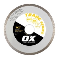 Ox 9" Ceramic Diamond Blade Cont. Rim Trade TCT 30/25.4mm Bore OX-TCT-9