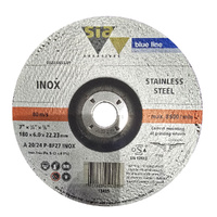 SIA 12 x Abrasive Inox Grinding Wheels 180x6.0x22.23mm A20/24 Stainless Steel