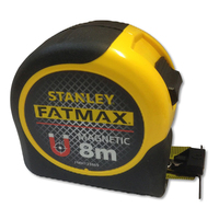 Stanley FatMax 8m Magnetic Short Measuring Tape 3 Rivet End Hook FMHT33869