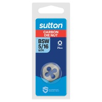 Sutton Tools 5/16" BSW Carbon Die Nut 18 TPI for General/DIY Use Only M4470794