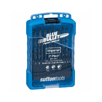 Sutton 21Pc 1/16-3/8" Blue Bullet Jobber Twist Drill Bit Set Imperial HSS D102S2