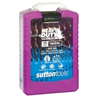 Sutton 19Pcs 1mm-10mm Heavy Duty Cobalt Jobber Drill Bit Set Metric HSS D109SM2