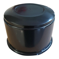 1 x Extreme Wheels OD 111mm x 65mm Long Centre Cap Domes Black Car 4x4 SUV