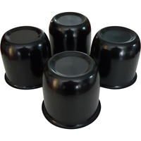 4 x Extreme Wheels OD 84mm Centre Bore Centre Cap Dome Black for Trailer Boat