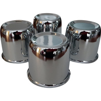 4 x Extreme Wheels OD 84mm Centre Bore Centre Cap Dome Chrome for Trailer Boat