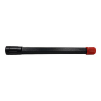 2 x Extreme Wheels Nylon Plastic Tyre Valve Extension 115mm Black w/ Red Cap
