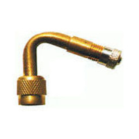 4 x GTS 45 Degree Angle Tyre Valve Brass Extension with Metal Cap and Core SME45