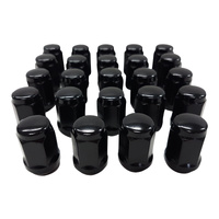 24 x Extreme 12x1.5 Black Acorn Wheel Rim Lug Nuts fits Holden Ford Honda Mitsu