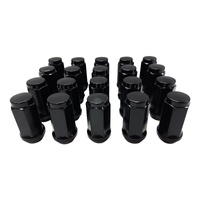 20 x Extreme 1/2" 45mm 19mm Hex Black Acorn Wheels Nut Mag Steel fit Ford Falcon