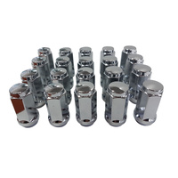 20 x Extreme 1/2" 45mm 19mm Hex Chrome Acorn Wheels Nut Mag Steel fit Ford Falcon
