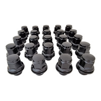 20 x Extreme 14x1.5 Alloy Wheel Lug Nuts Black fit Landcruiser 76 79 200 OEM Rpl