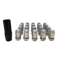 24 x Extreme 12x1.25 Spline Wheel Nuts Chrome fits Nissan Suzuki 4x4 with Socket