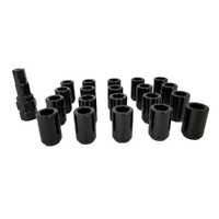 20 x Extreme 12x1.25 Internal Hex Tuner Wheel Nut Black fits Nissan Suzuki + Key
