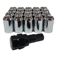 20 x Extreme 12x1.5 Internal Hex Tuner Wheel Nut Chrome fit Holden Toyota Ford